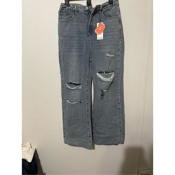Brand New Cider Women’s Medium Distressed Baggy Vintage Style Jeans - Picture 1 of 6